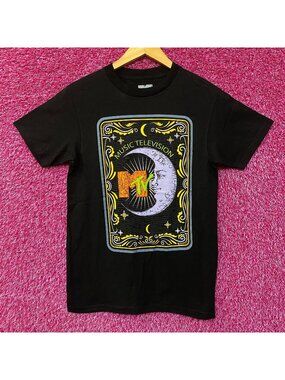 MTV Music Television Tarot Card Crescent Moon T-Shirt Small